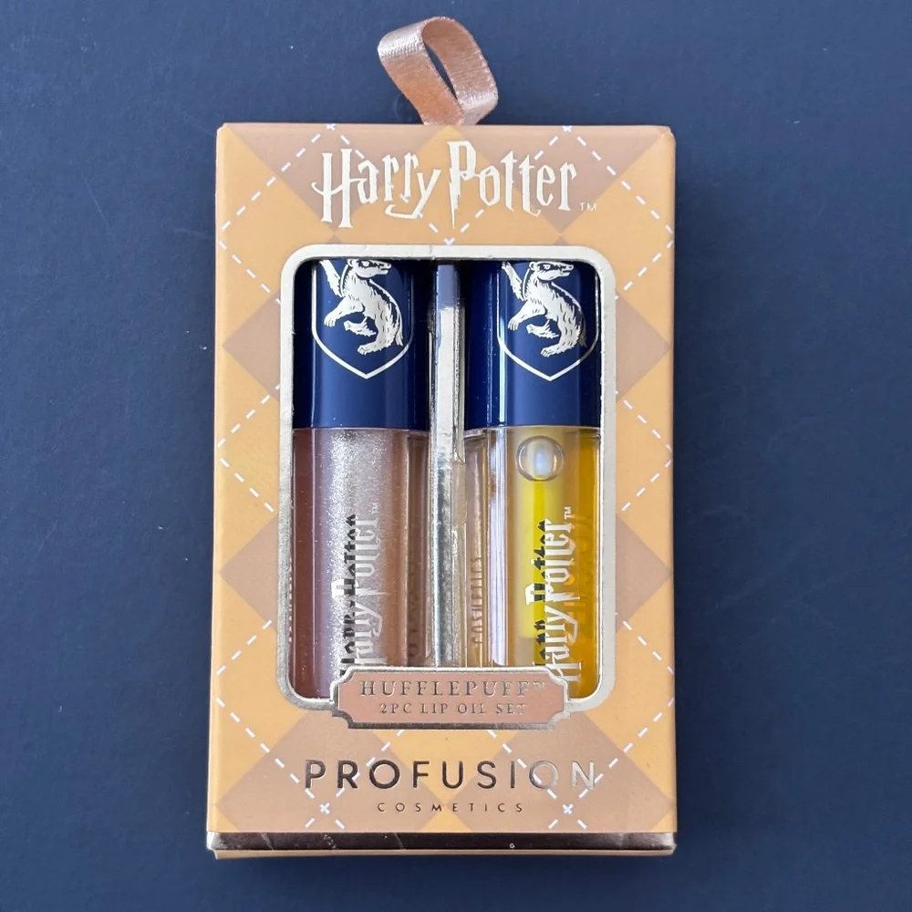 (4 LOT) Harry Potter Profusion Cosmetics Lip Oil 2-Piece Set Holiday Christmas